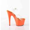 Pleaser - ADORE708 Sandale à bride à la cheville - Transparent/Orange Product image